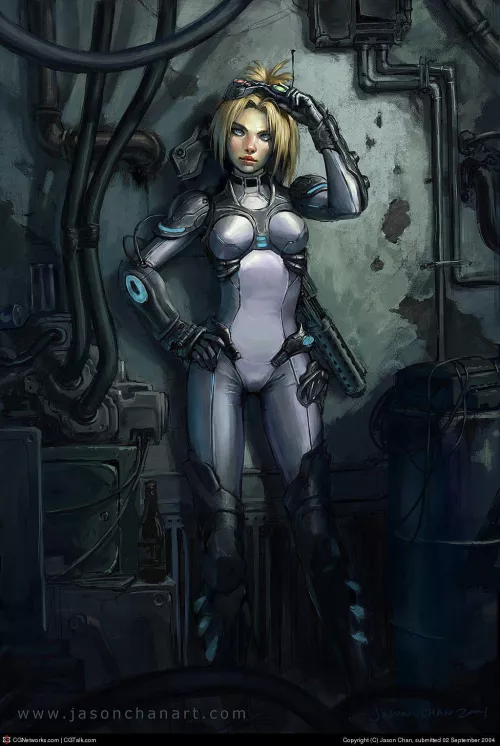 Starcraft Terran Ghost Nova bodysuit (Jason Chan Art ) [Starcraft Ghost / Starcraft 2] by dovetek853
