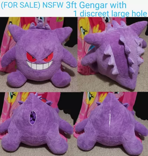 (FOR SALE) NSFW fuckable 3ft tall male or female Pokemon Gengar ghost with one large hideable hole for fleshlights [MF] (Furrysale) by Furry-sale