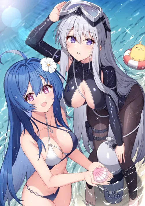Helena & Enterprise [Azur Lane] by CheetahSperm18