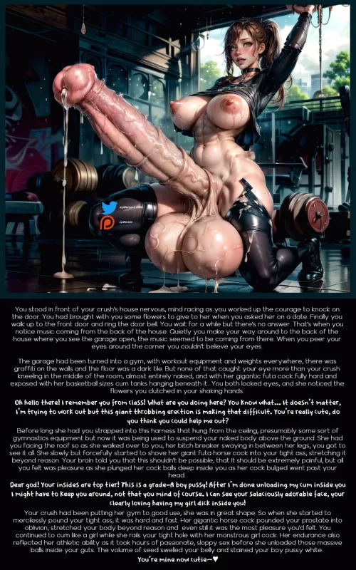 Helping out your athletic crush [Futa x male] [Ass pounding] [Hyper cock] [Excessive cum] by Pacey-L