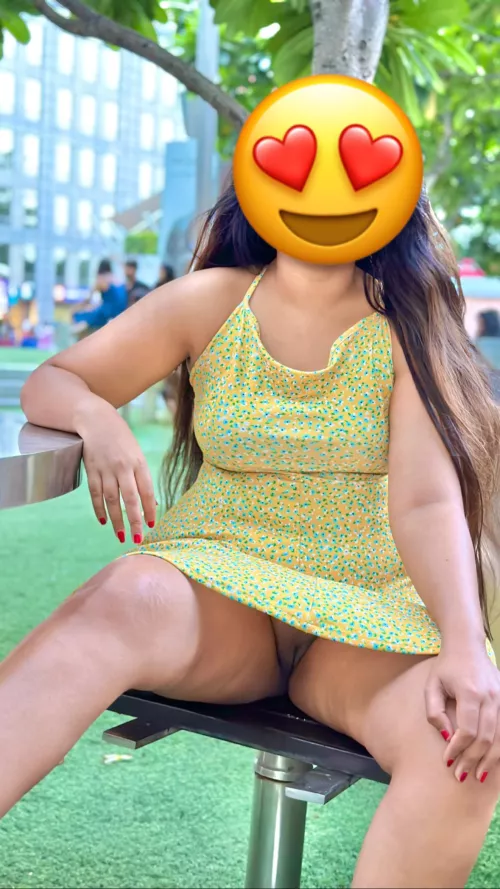 I don’t know how people realises that I didn’t have anything under my dress. Perhaps my ass gives it away significantly 😈❤️[f] by delhitedelight