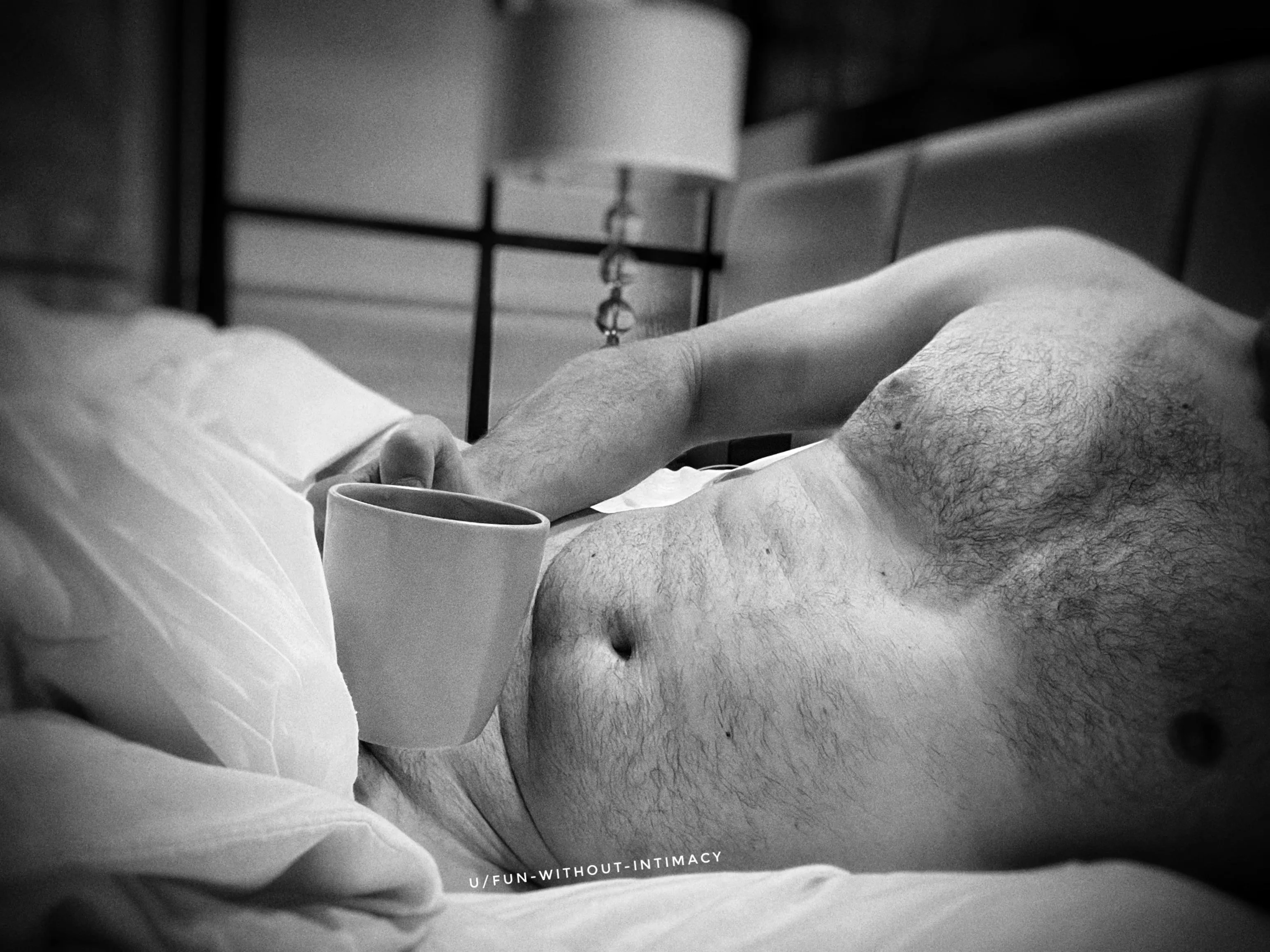 I think we should call in “sick” today and stay in bed. I’ll get you a coffee ☕️ posted by Fun-Without-Intimacy