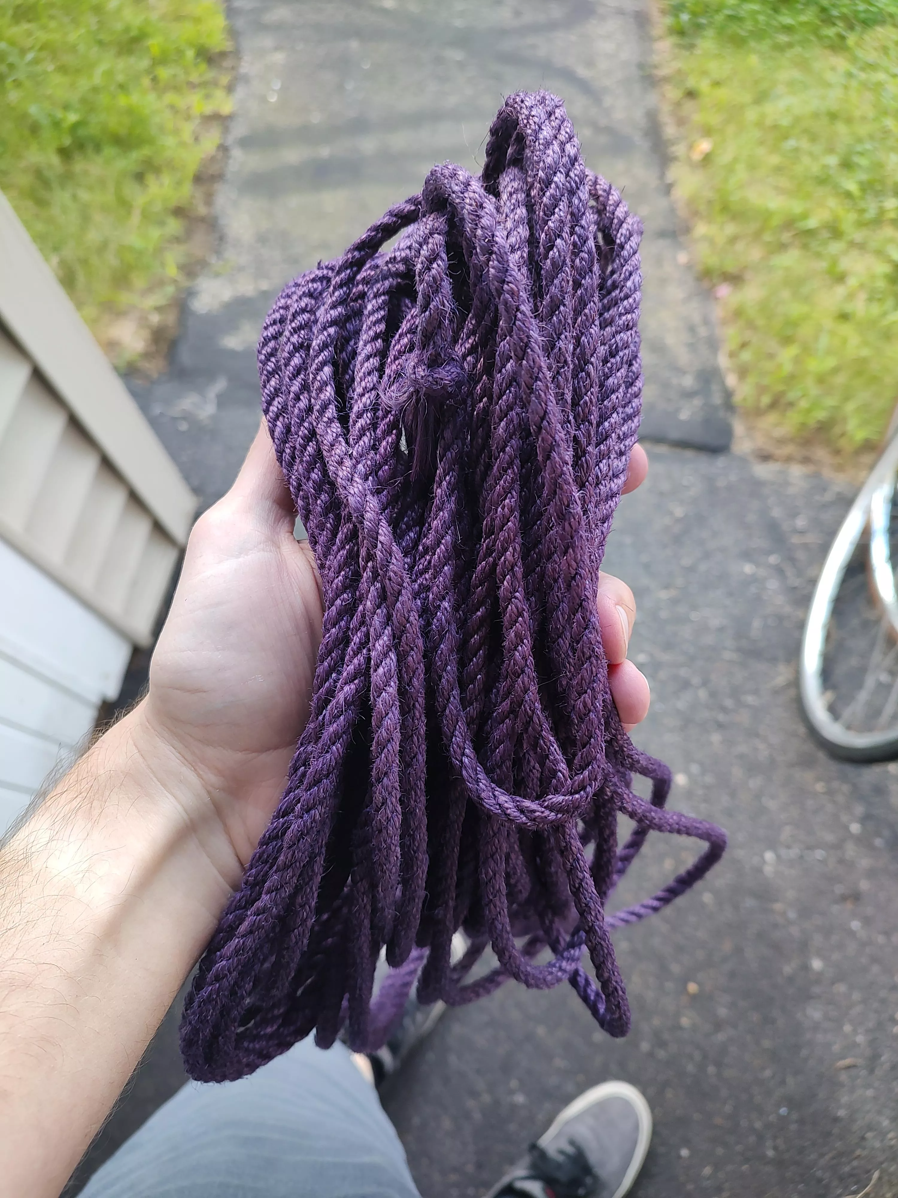 Latest attempt at rope dyeing turned out quite well! posted by GroovyRaven92