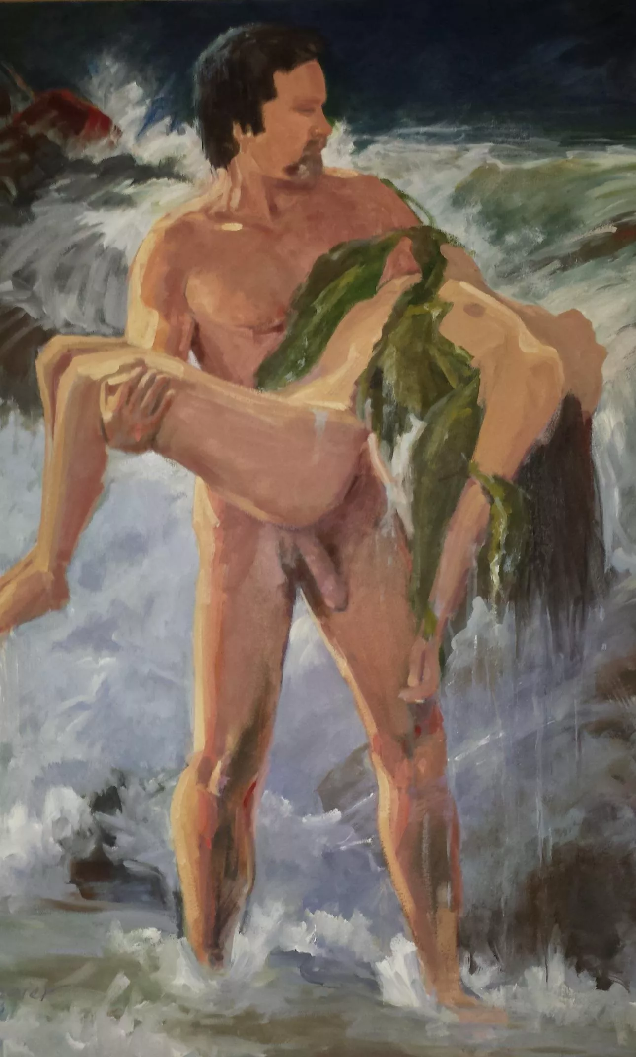 “Ocean Rescue” painted by my friend Kay posted by KayakDiver88