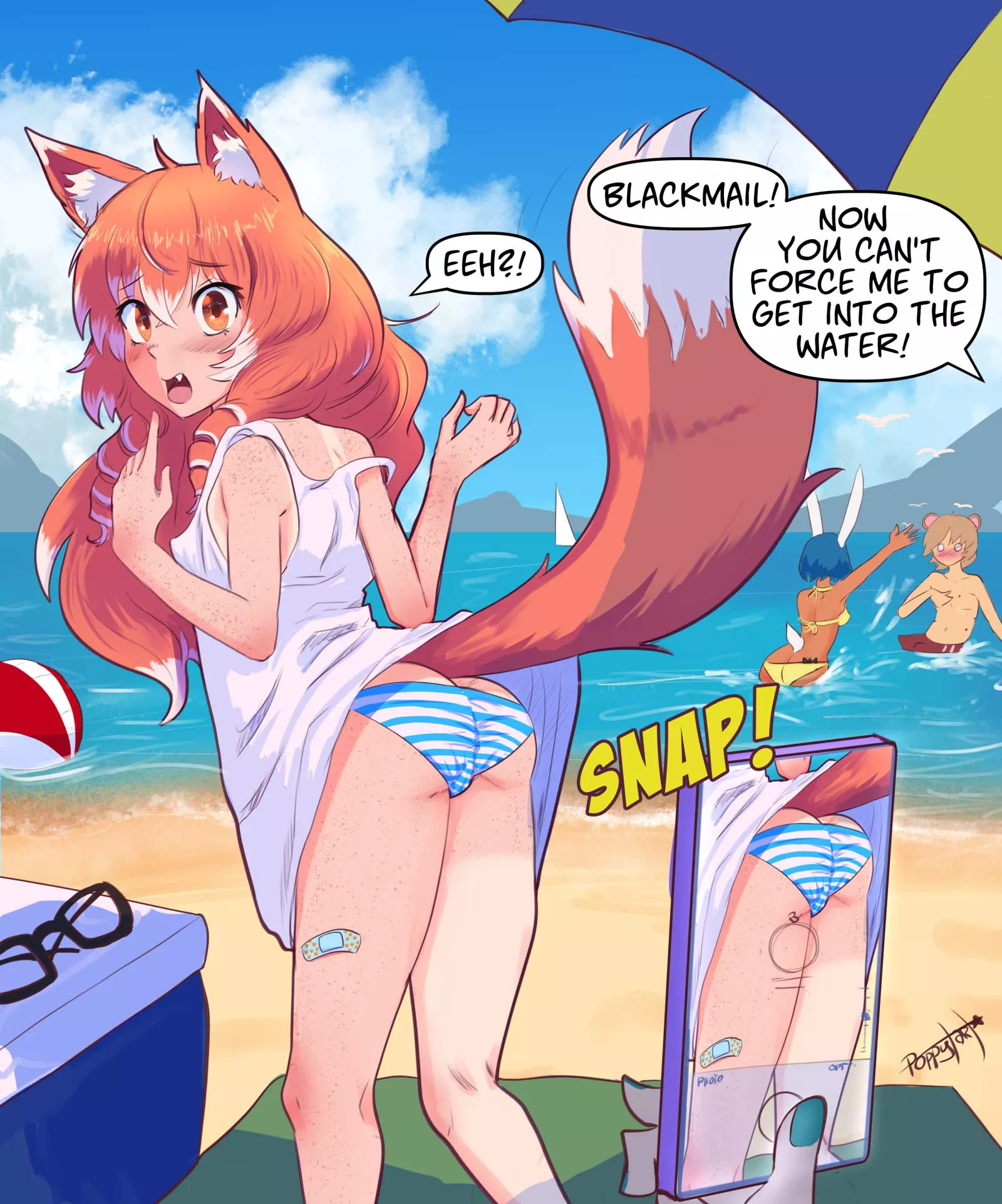Shy fox at the beach (Artpoppytart) posted by Scipio-Maior