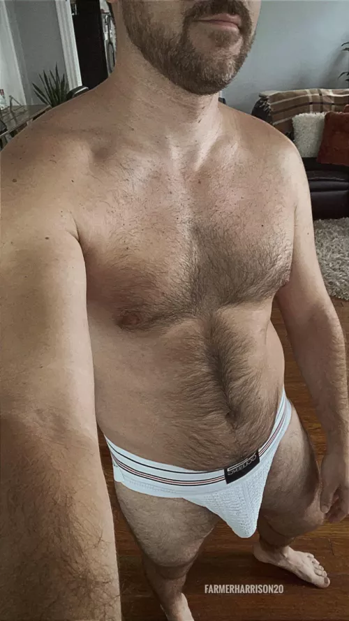 Wearing my new jock to work.. going to smell good later by FarmerHarrison20