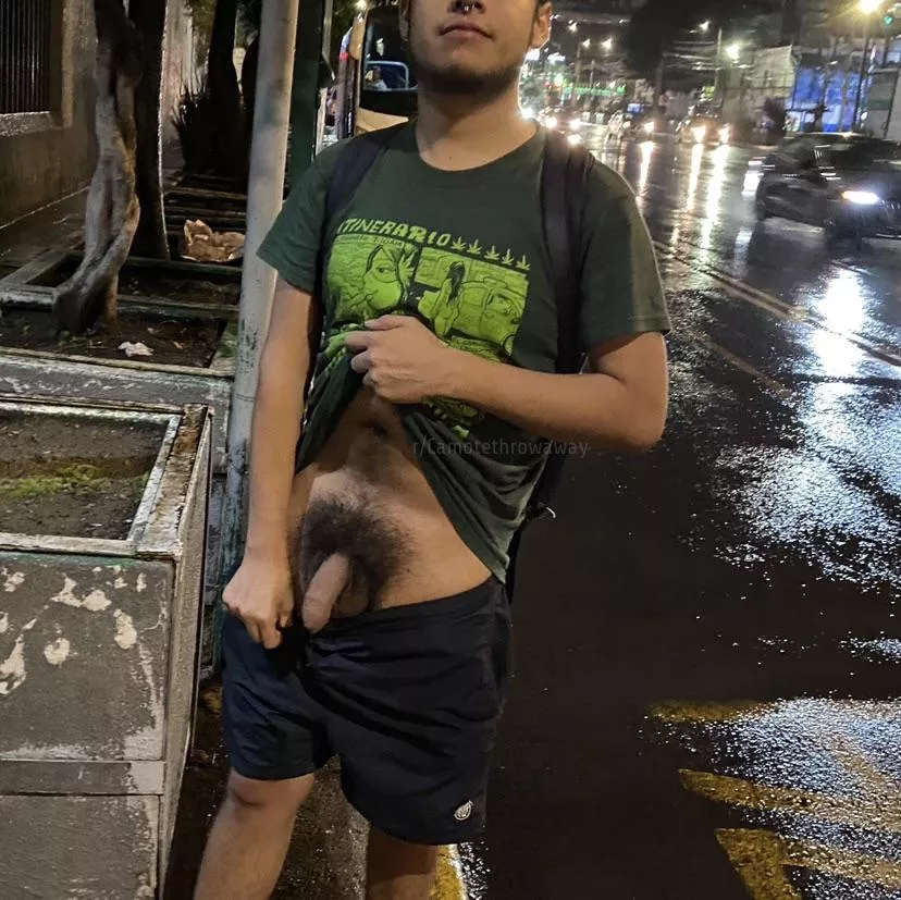 I love showing my cock in public 😈 posted by CamoteThrowaway
