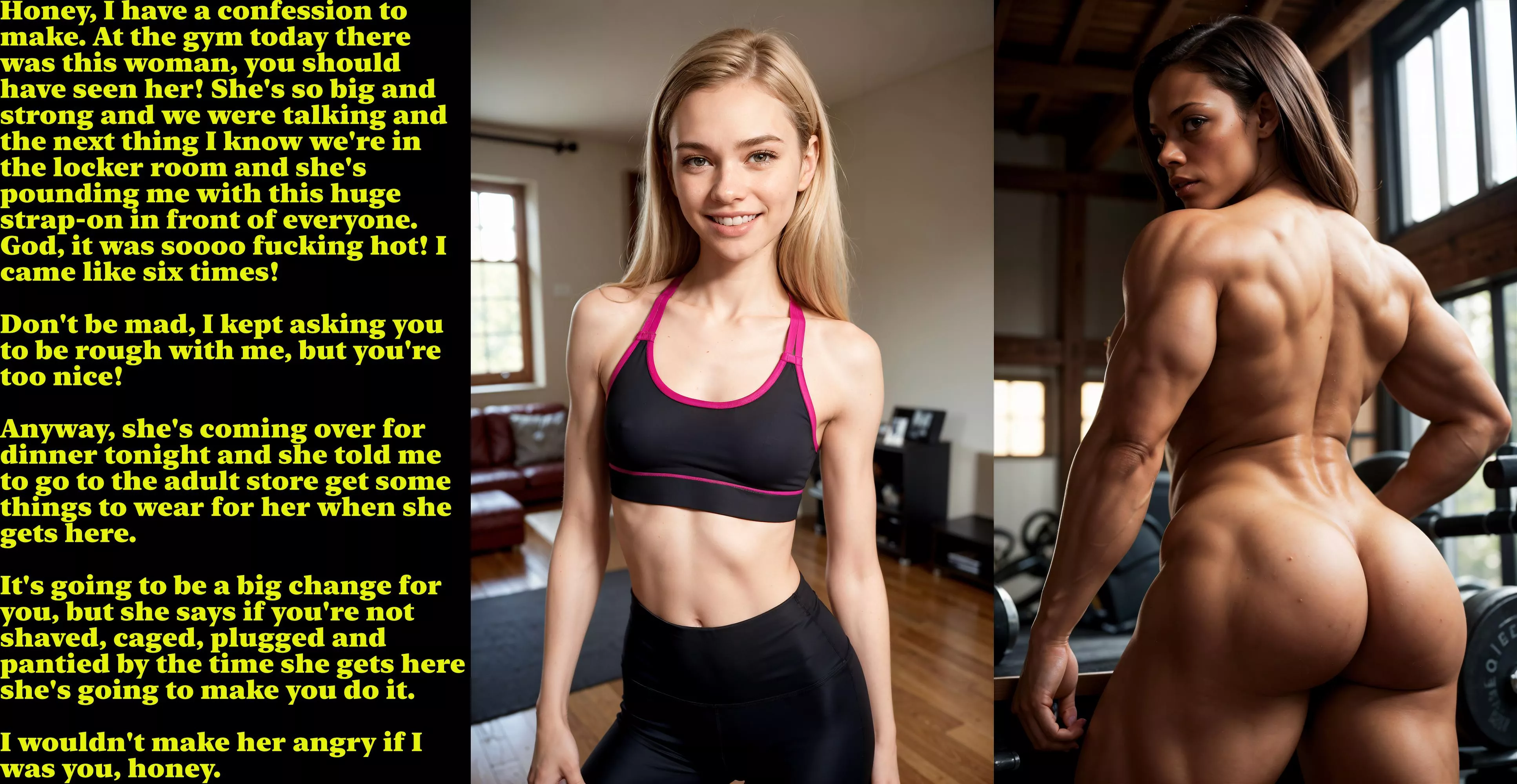 Met a Woman at the Gym [Forced Feminization, FLR, Lesbian Cuckold] posted by rollergator1978
