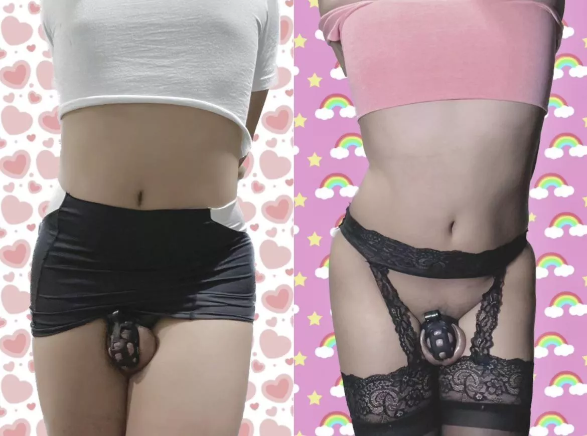 The smaller the cage, the less I wear 😉 posted by JasmineLockedSissy