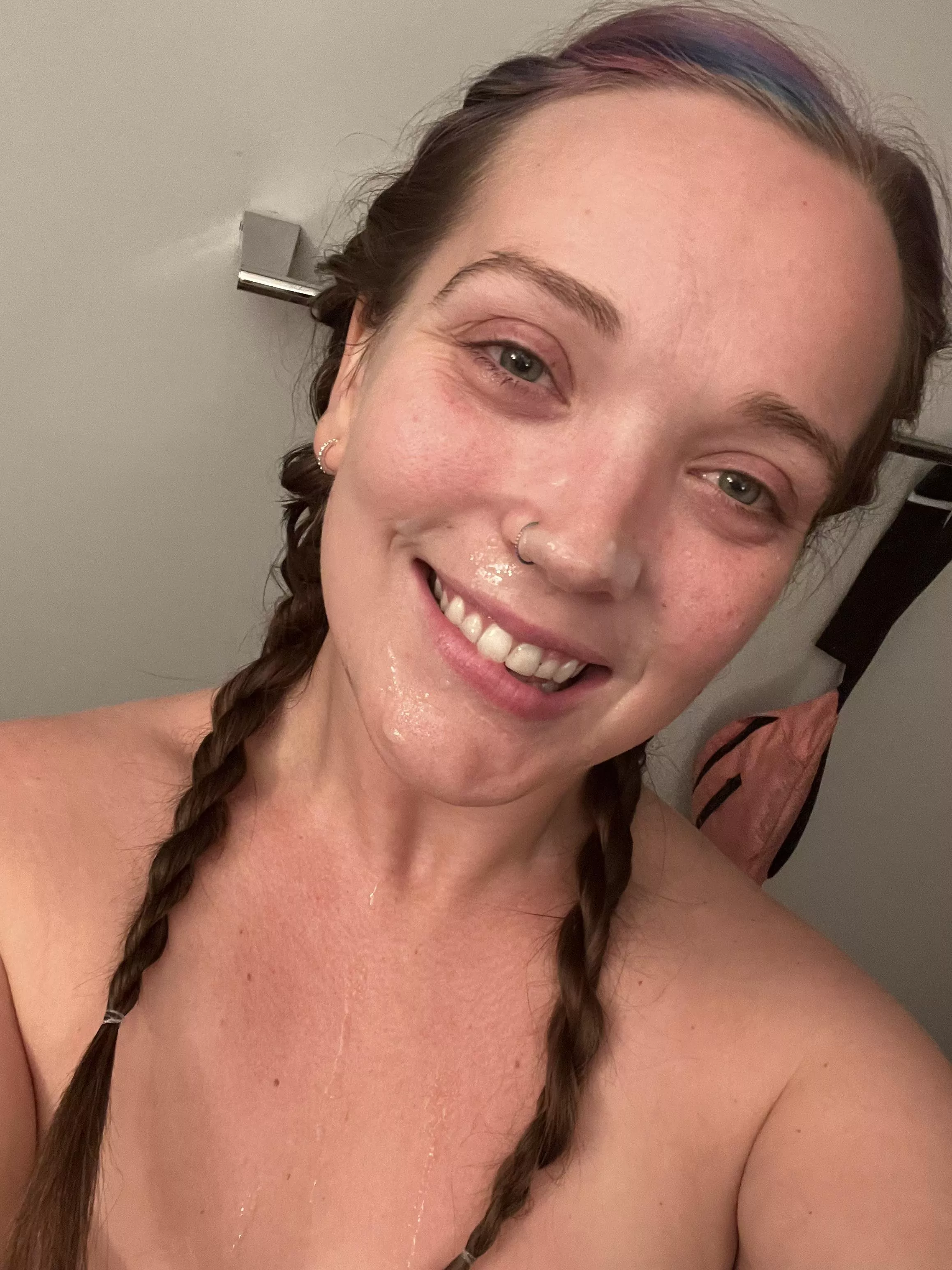 Wrong guesses only… what’s the white stuff on my face ; ) posted by CurvyCutieBC