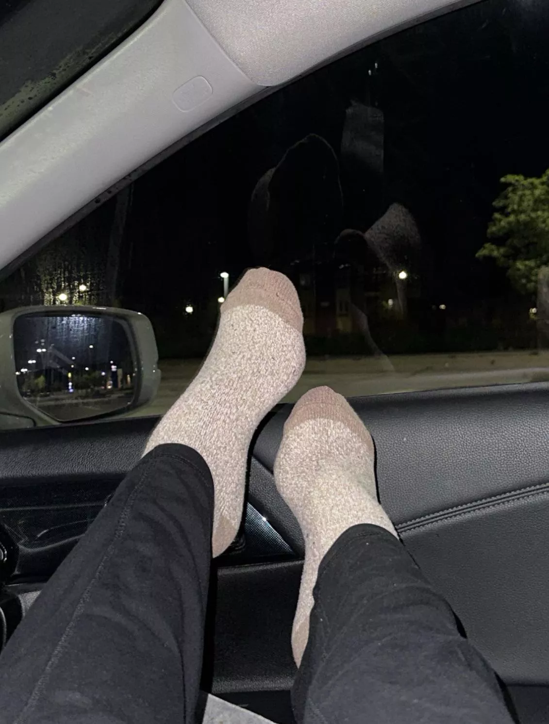 [F] making sure these socks are nice and worn before i send them out ☺️💖 posted by xena-emani