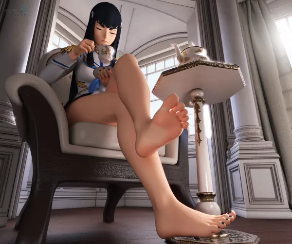 Satsuki Kiryuin Tea Time (Kill La Kill) [Artist: FinuraArts] by ComaOfSouls