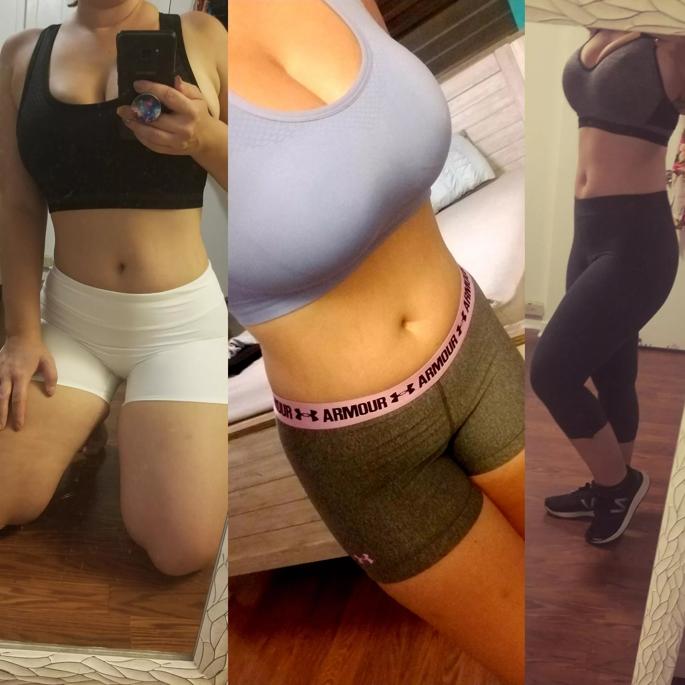 When his [f]etish is approving of your workout attire before you leave the house, you send him selfies like this while he's at work. posted by Business-Jury-5597