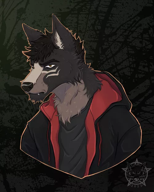 First piece of my new fursona Kain (art by me) [commissions open, DM for info] by chaosmutt