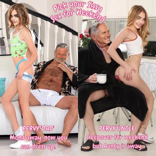Pick your weekend sissy sex by Educational-Farter