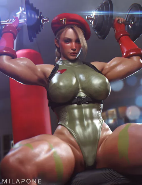 Cammy working out (Milapone) [Street Fighter] by Kuro-Oji