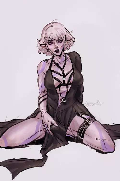 Hiding behind her clothes (BBiscuit) by sir_kiwi_bird