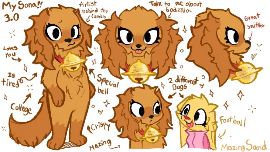 New fursona! This is the most me of all the previous ones!! by MazingSand