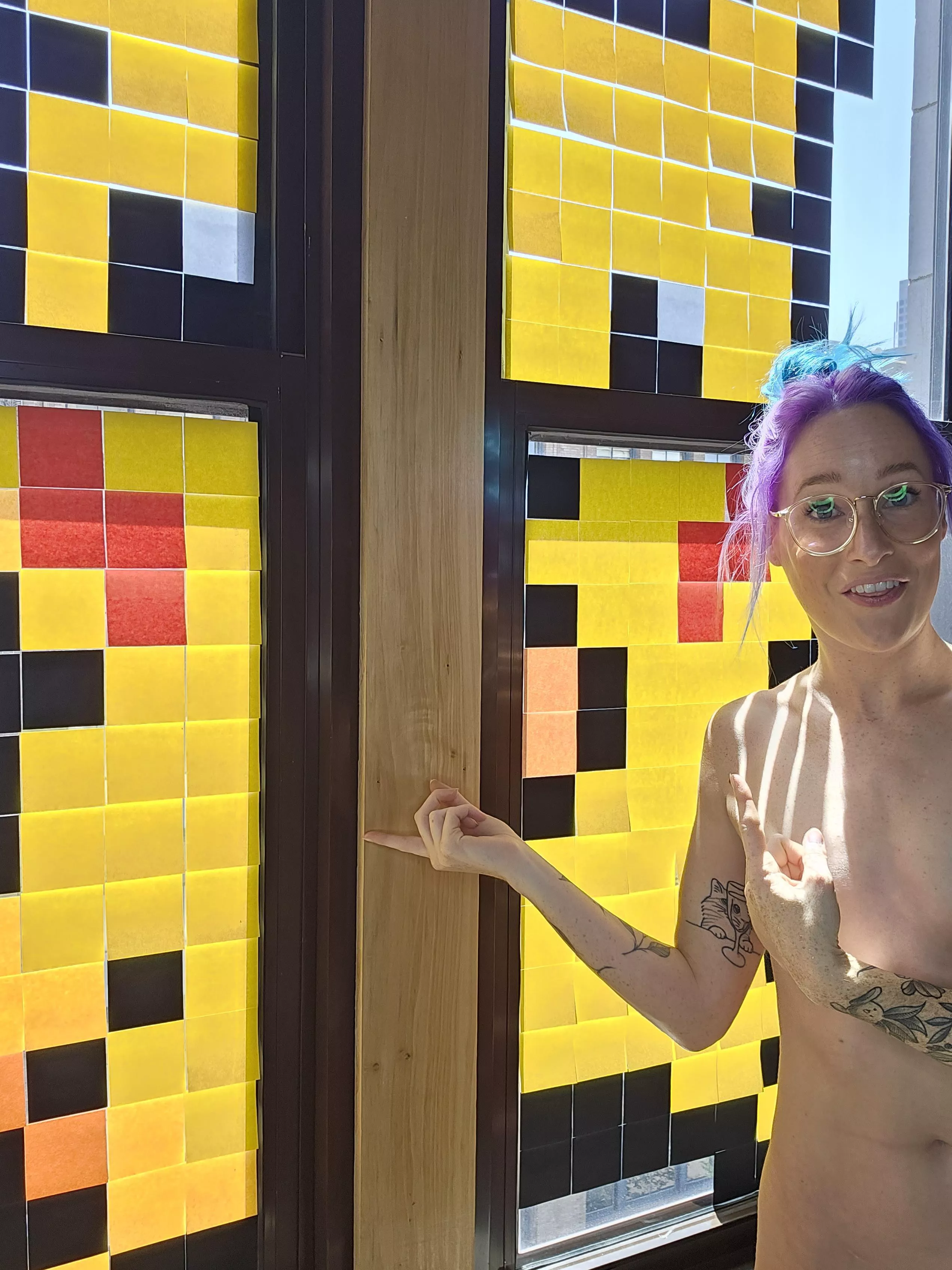 Purple haired tattooed nerd 🥸 posted by _MyLittlePanda_