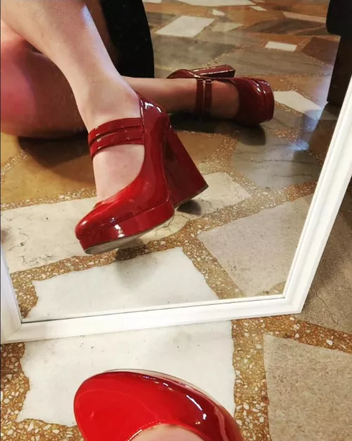 Shiny heels for your Saturday by hashtagcassie