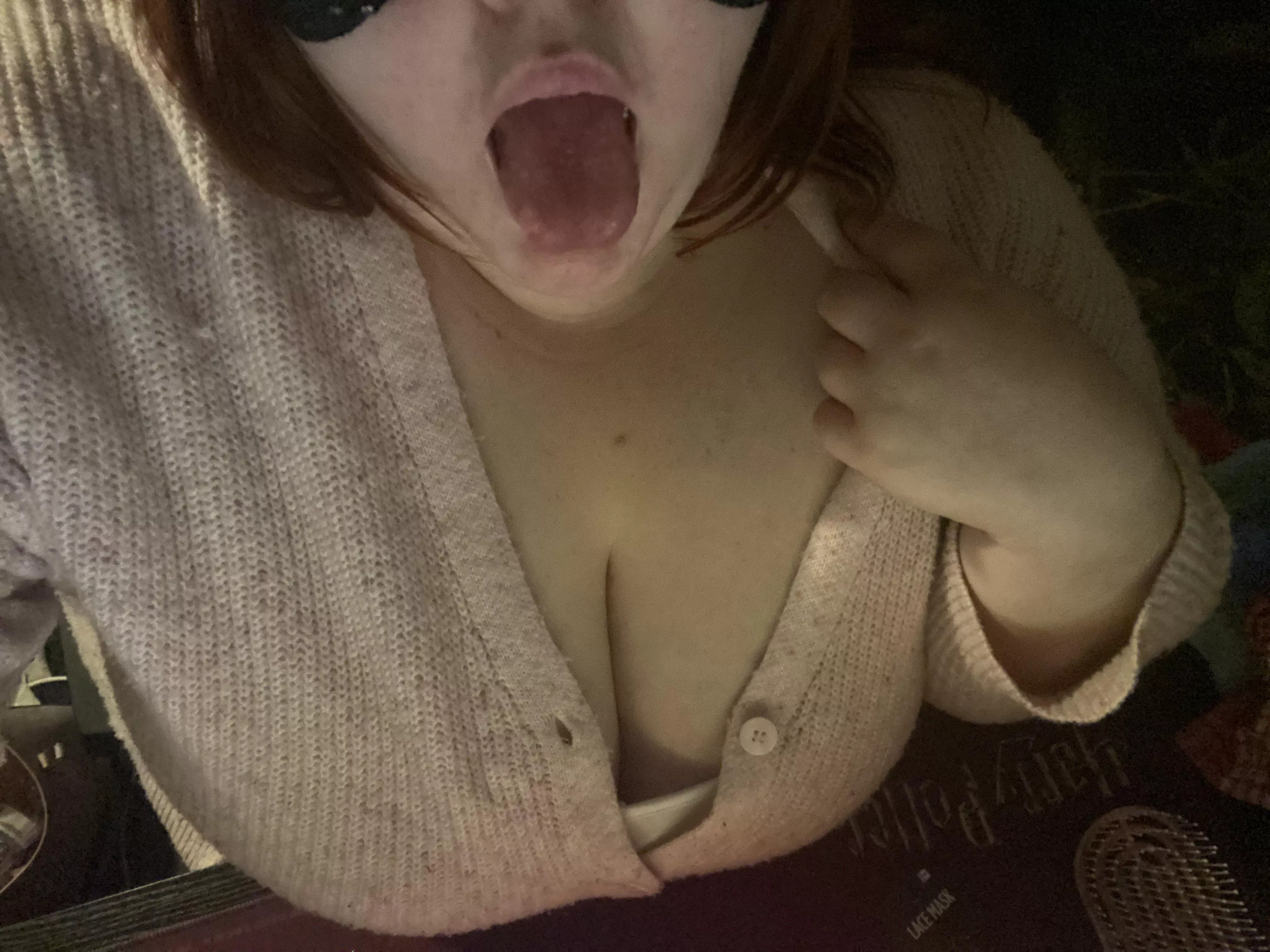Cum on my tongue and Tits? posted by No_Introduction9204