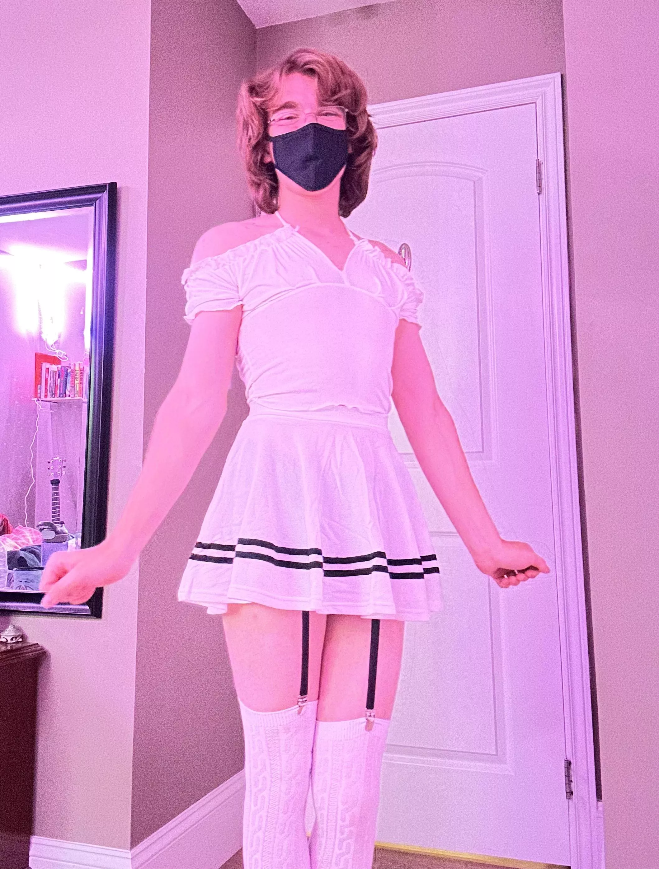 i feel so pretty in white 🤍🩷 ☆*:. o(≧▽≦)o .:*☆ posted by femboylov-