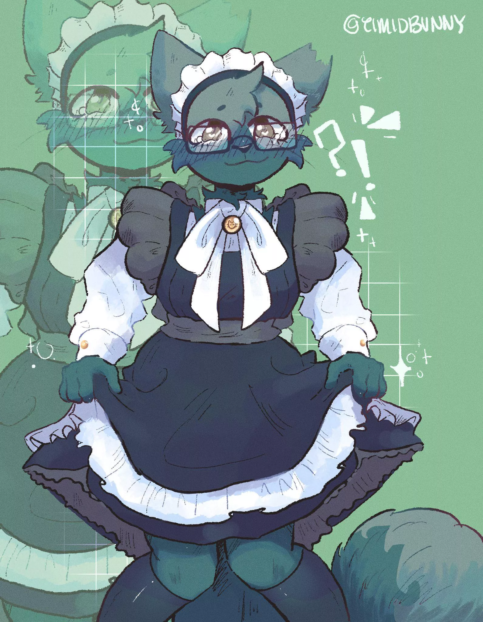 Maid YCH slot I made for a twitter user ^^ -art by me; @TIMIDBVNNY posted by Timidbvvnny