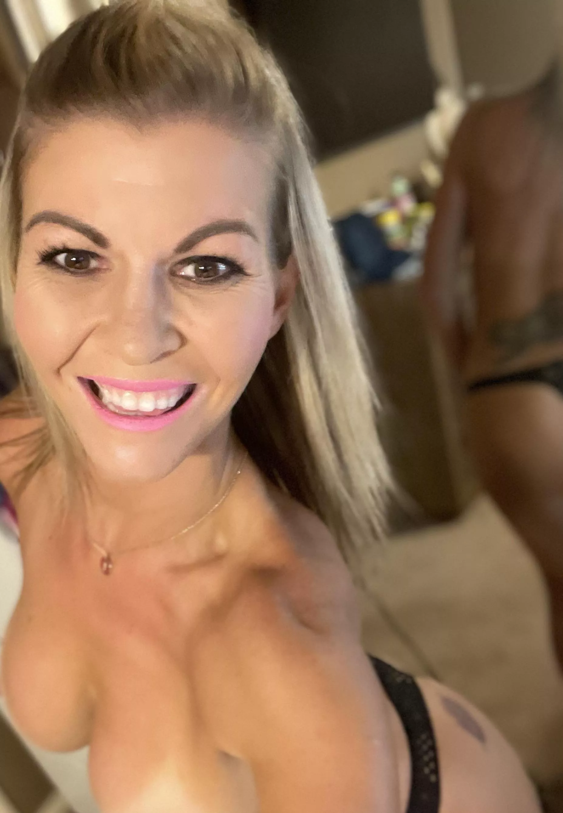 The smile is real, but the tits are fake……would you want to fuck me? posted by fitnesswife1983