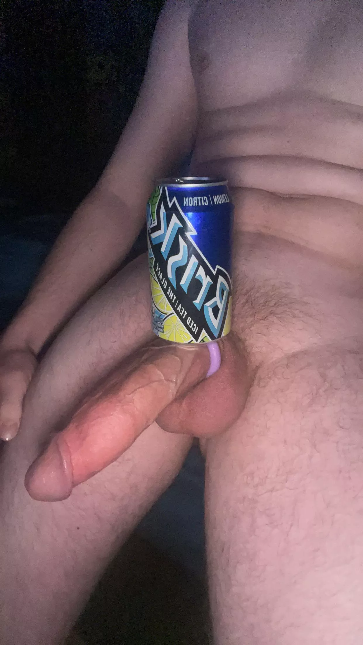 Balancing a can on my cock posted by CurioussCanadian