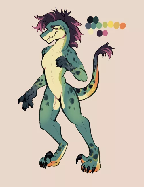 Dino sona! What should i name him? (Art by me) by soureggu