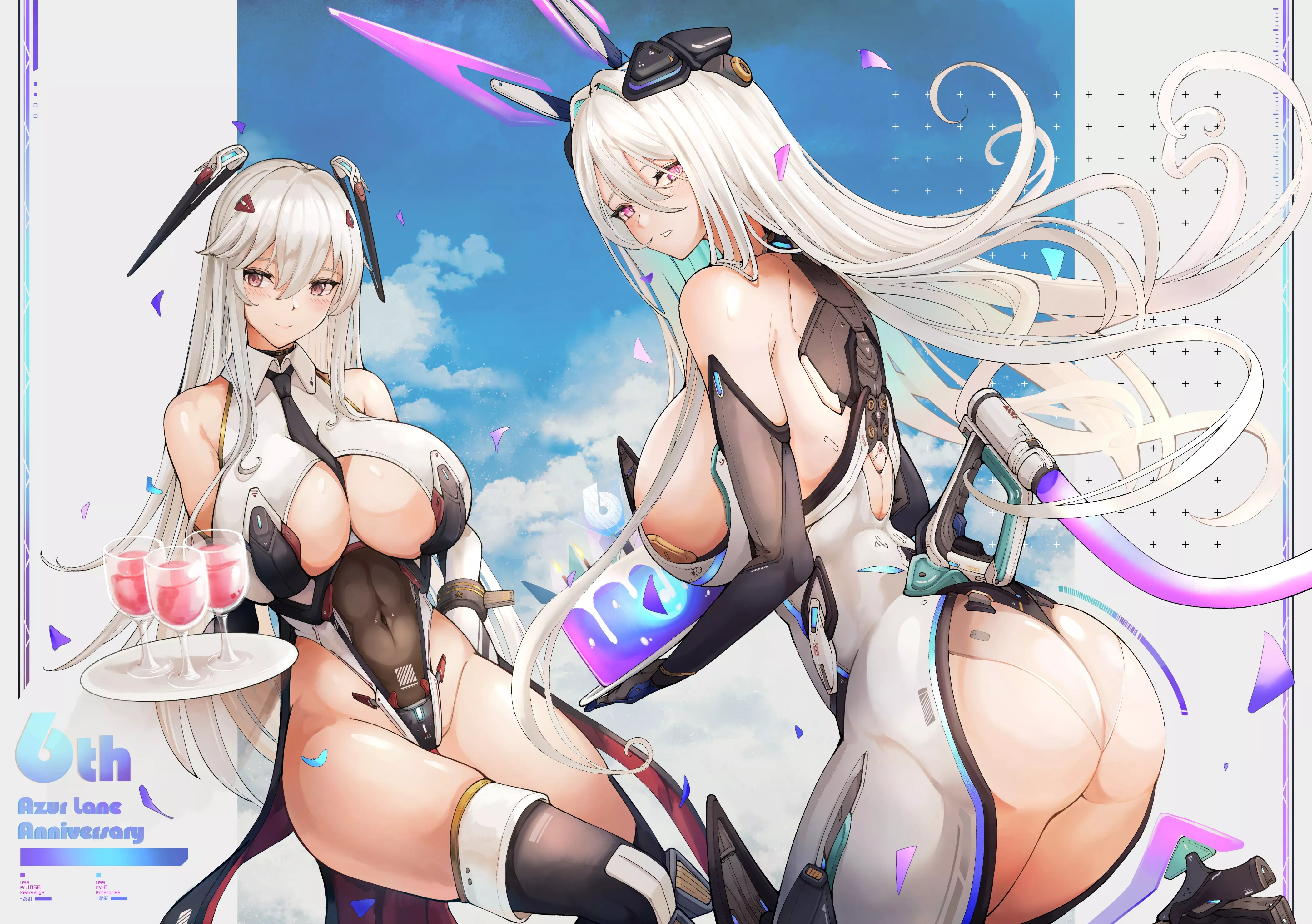 Enterprise & Kearsarge 6th Anniversary Suits (Yusha m) [Azur Lane] posted by Seaquences