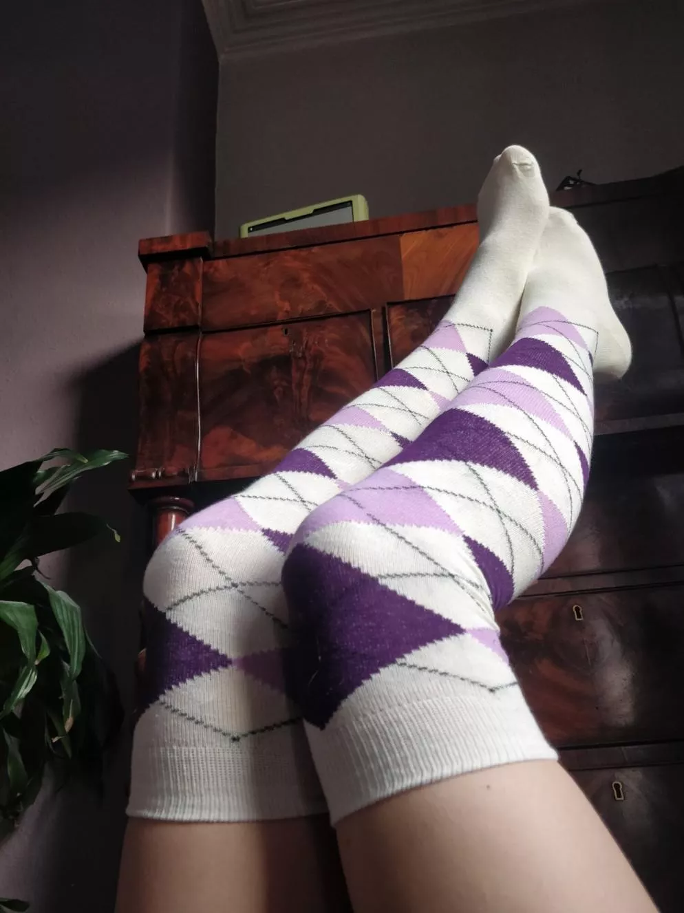 [F] I don't know what to wear these with, what outfits do you think? New socks! posted by Catherine_O_Neil
