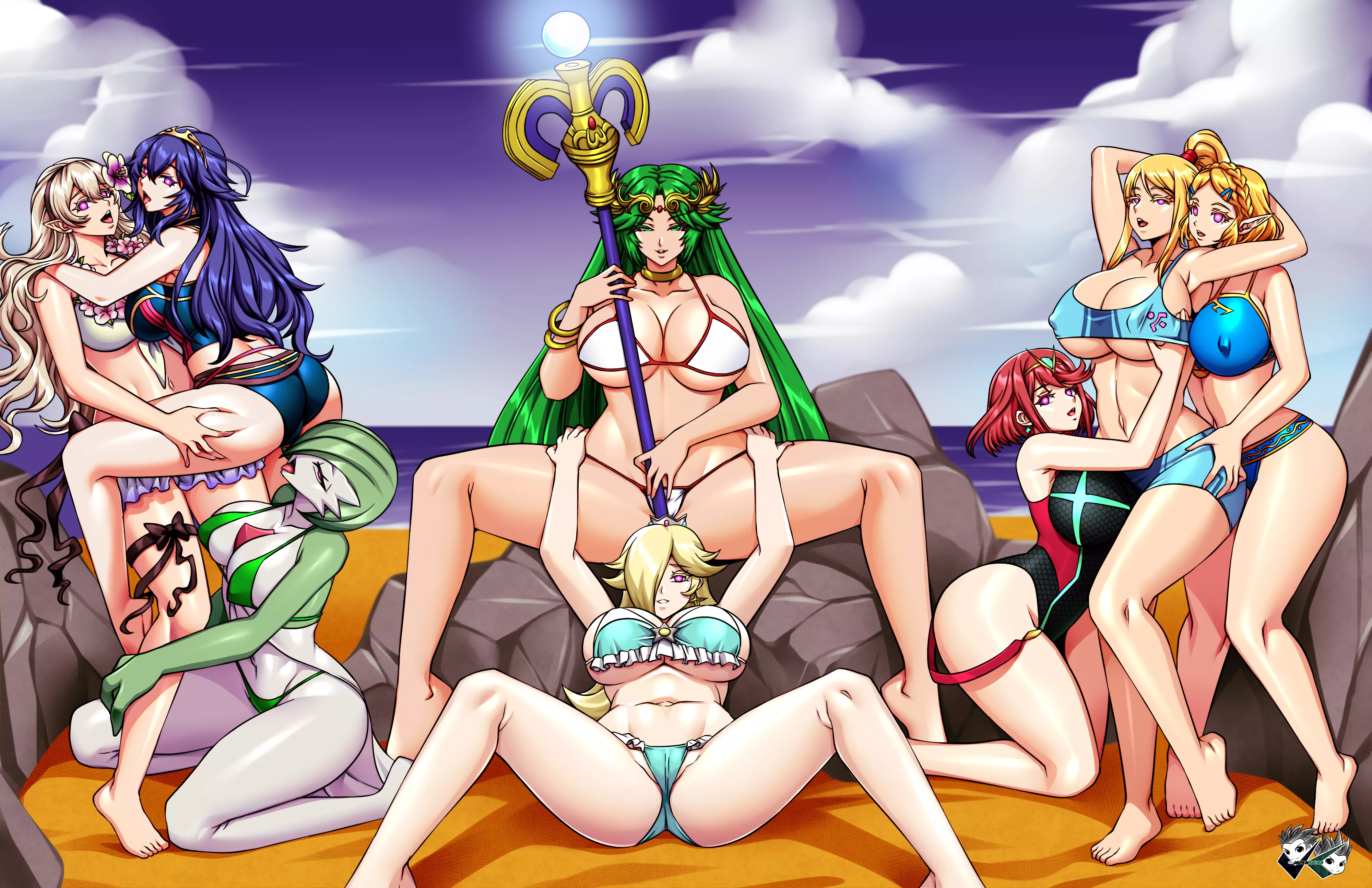 Having so much slaves is a delight~ (bunch of characters including Gardevoir, Rosalina, etc) [jadenkaiba] posted by ZeroAmelia