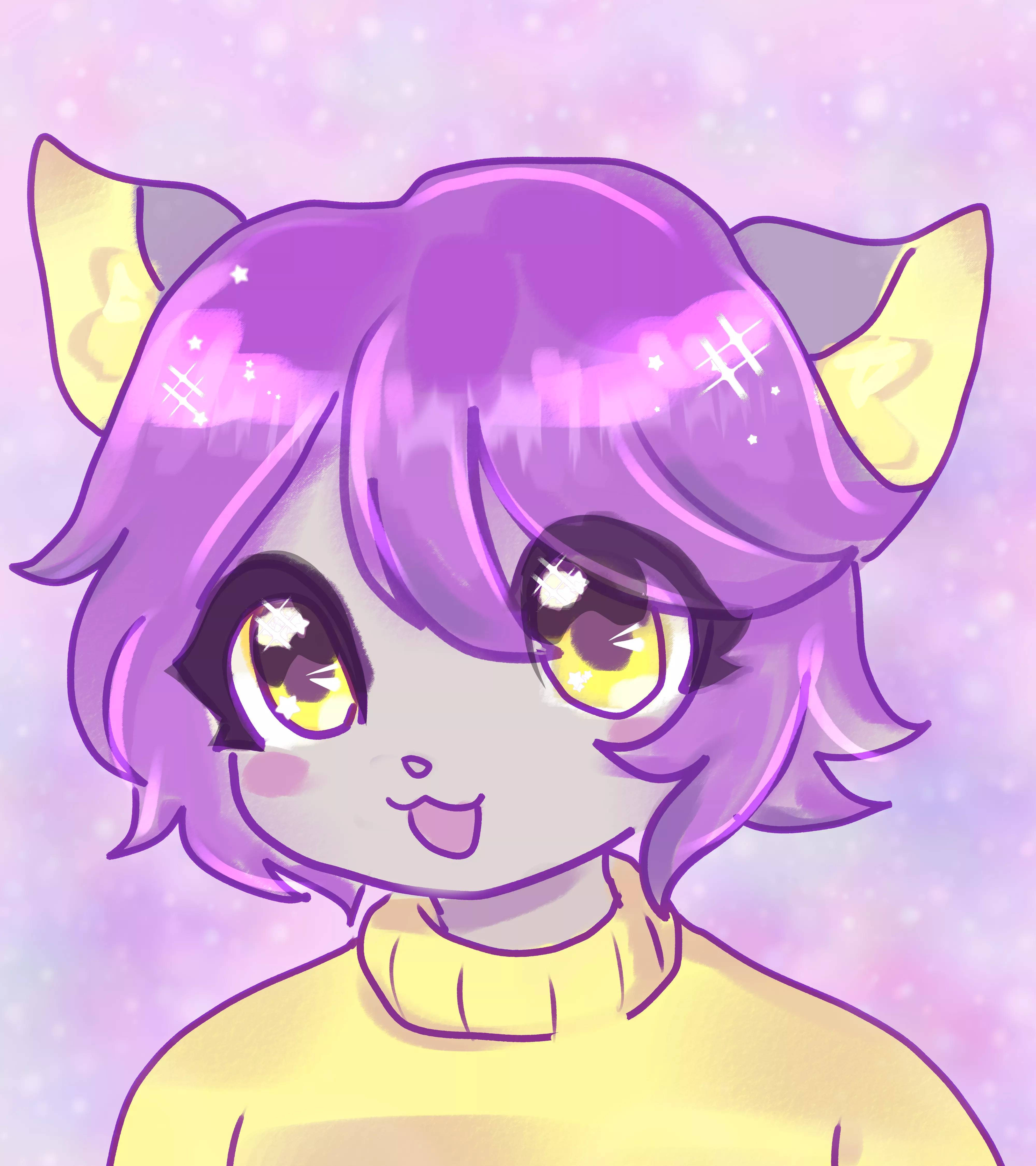 My fursona!💜Art by me posted by kttwi810