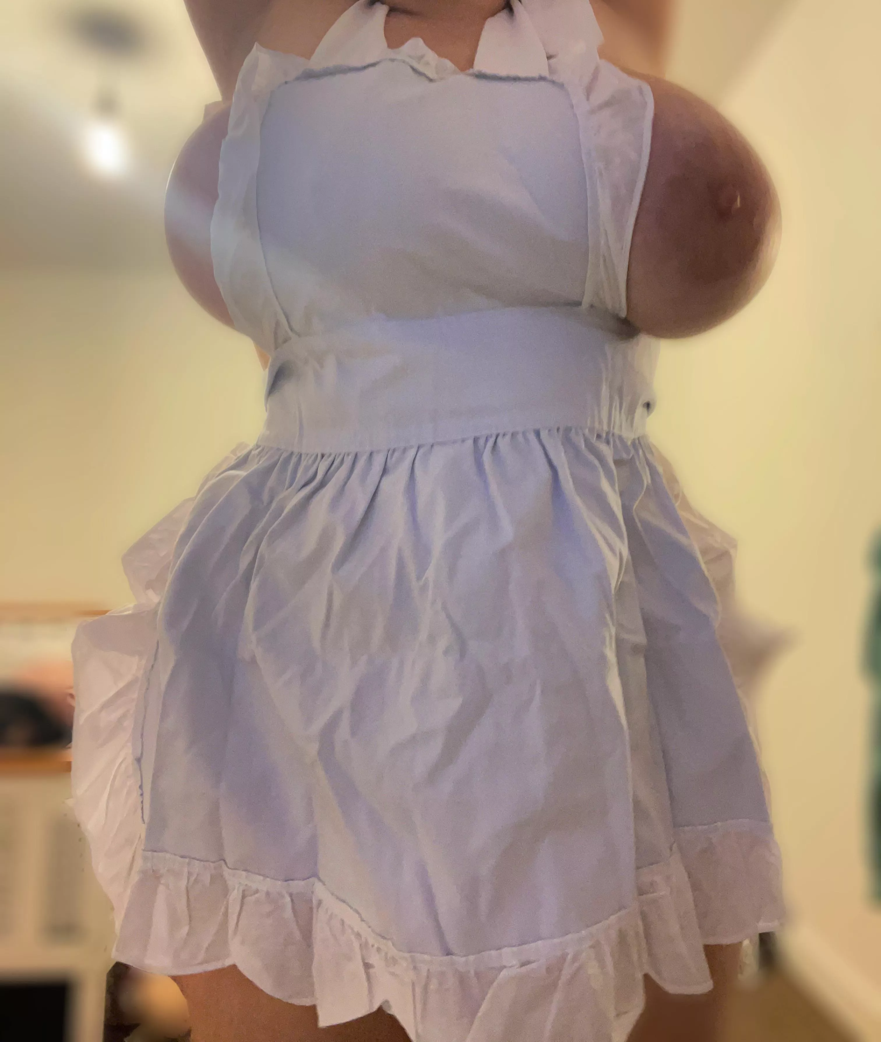 Spilling out my new apron 😇 posted by MaskedMistress24