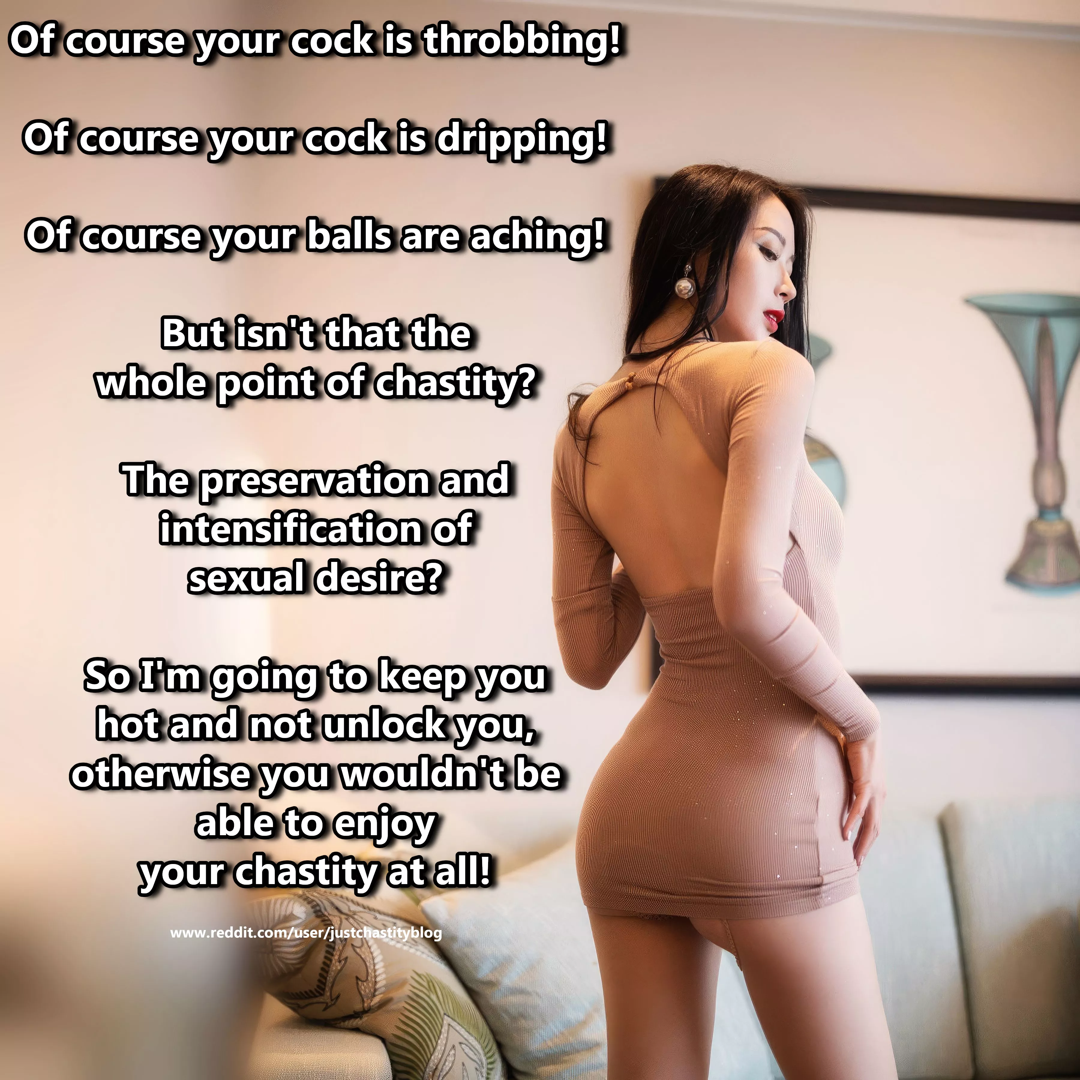 That's the point! posted by justchastityblog