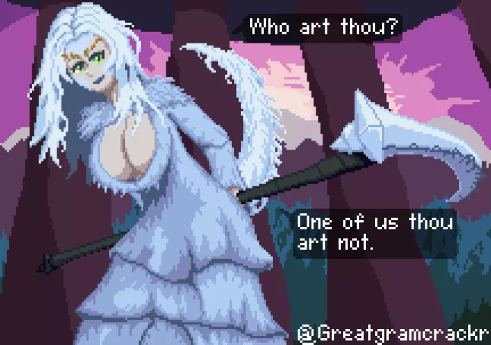 Crossbreed Priscilla is Curious [Dark Souls] by thegreatgramcracker