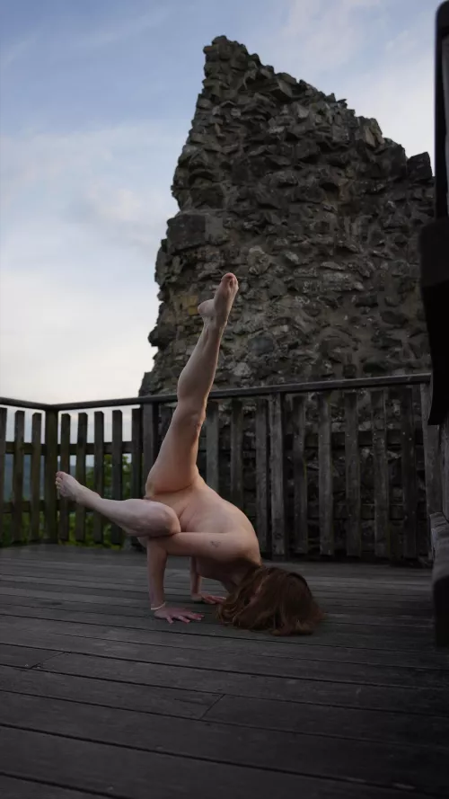 Falling Angel Pose 🙏😇 by Elke_Nakedyoga