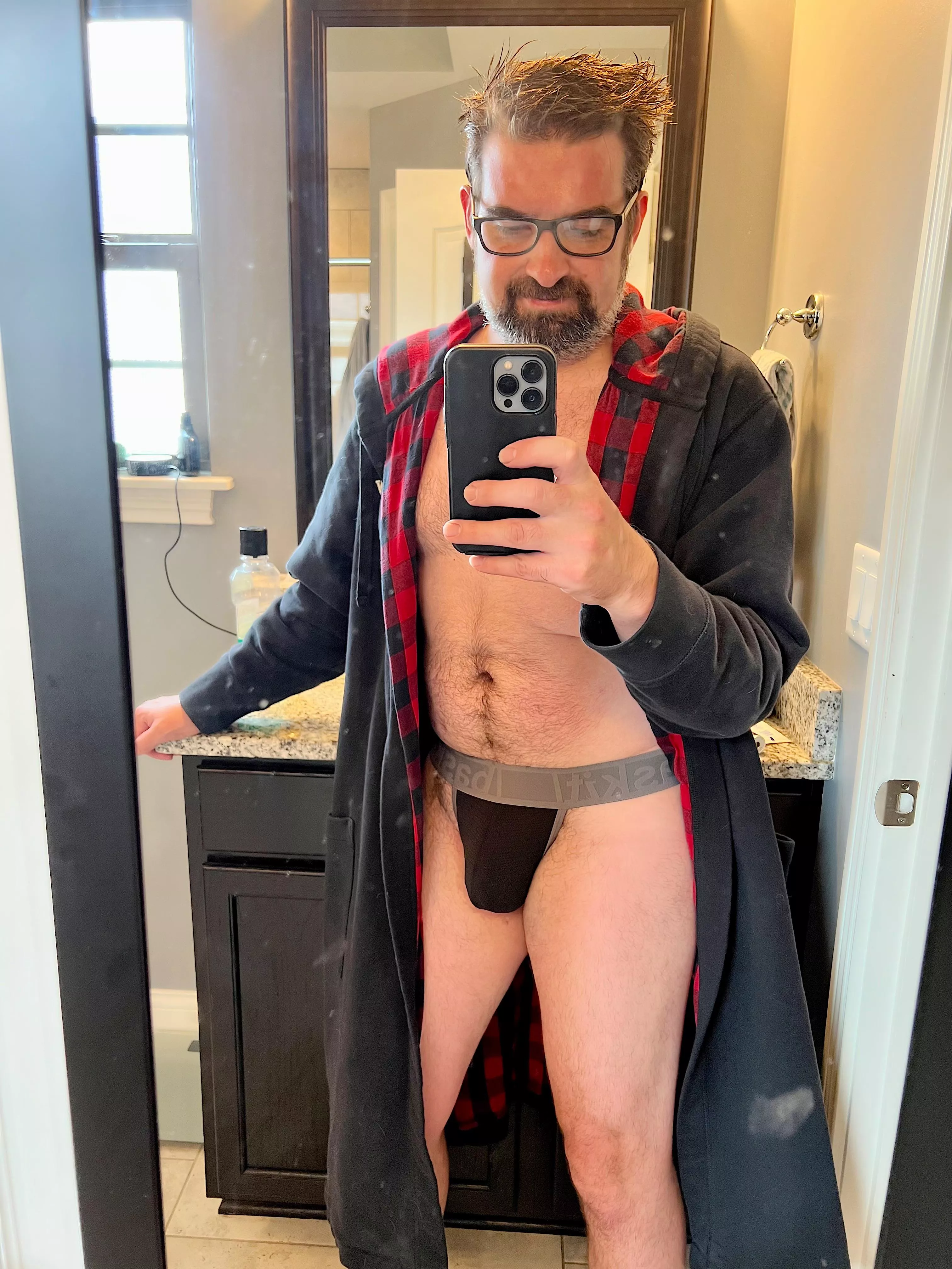 How do I look in my underwear and robe? 😉 posted by Hawkeyes8314