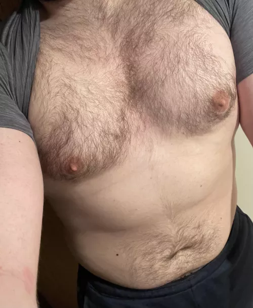 Starting to see gym progress. I can’t wait to grow this chest bigger 👀😏 by SpikeTac2233