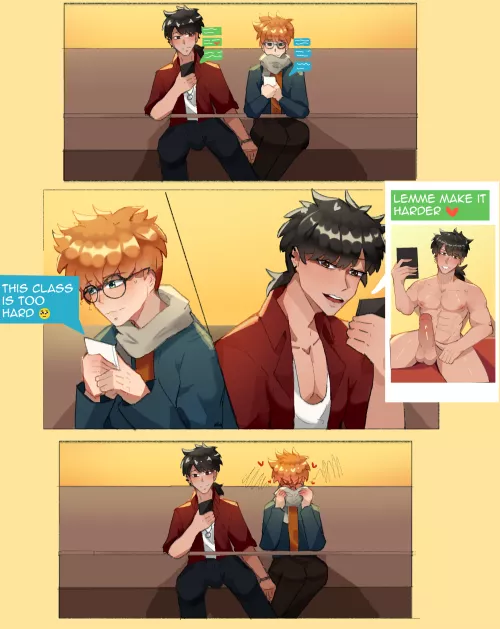 Testing out to see if thisd be a cute comic idea: Flirting with his cute non verbal boyfriend by maginon