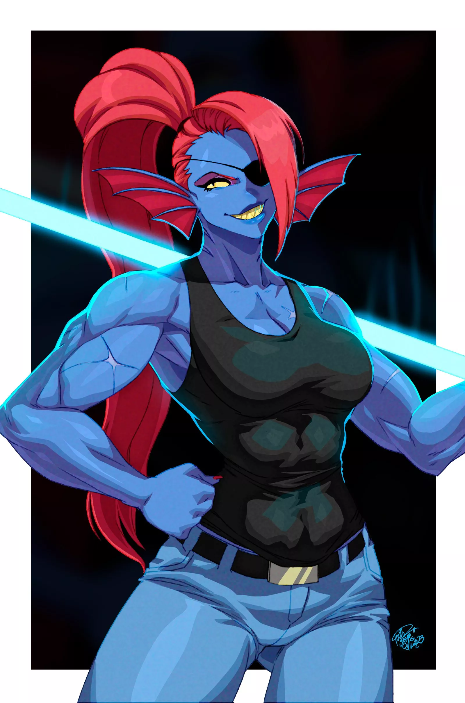 Undyne (@TovioR) [Undertale] posted by TheTMoneyMan