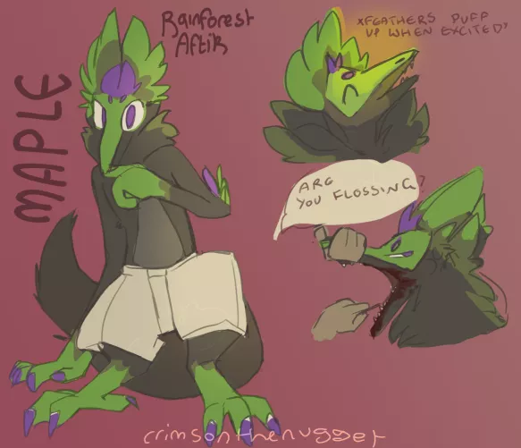 [X] New Aftik OC streamed on twitch ;) (slight blood) (art by me) by CrimsontheNugget
