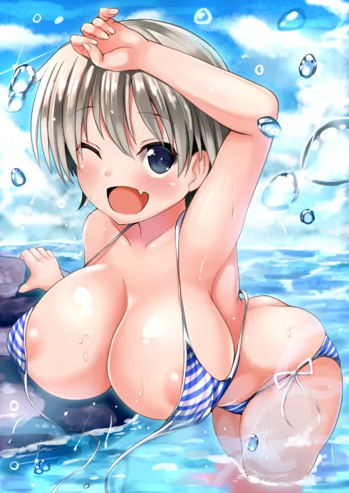 Bikini Uzaki-chan (penpenmaru8) by Kalecik