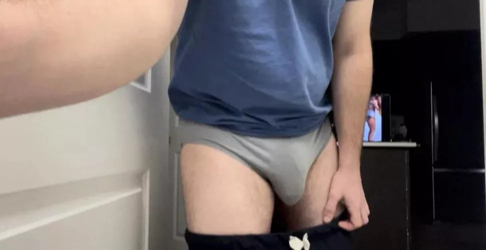 Veiny outline in briefs by FineBookkeeper9700