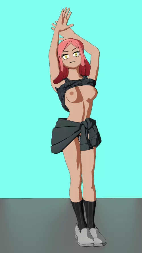 Hatsume Mei stretching (OC) by Z3NSFWS