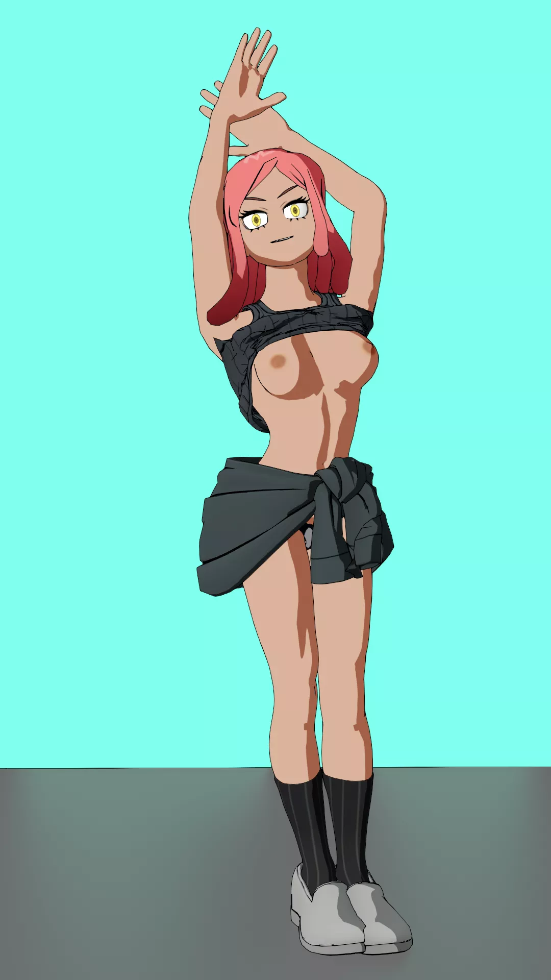 Hatsume Mei stretching (OC) posted by Z3NSFWS