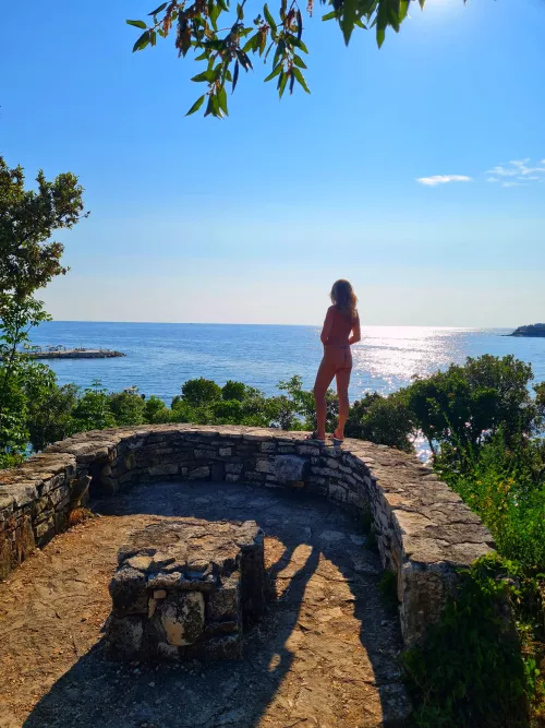 I love the view of my naked wife. Valalta Croatia by MikeOckssmal
