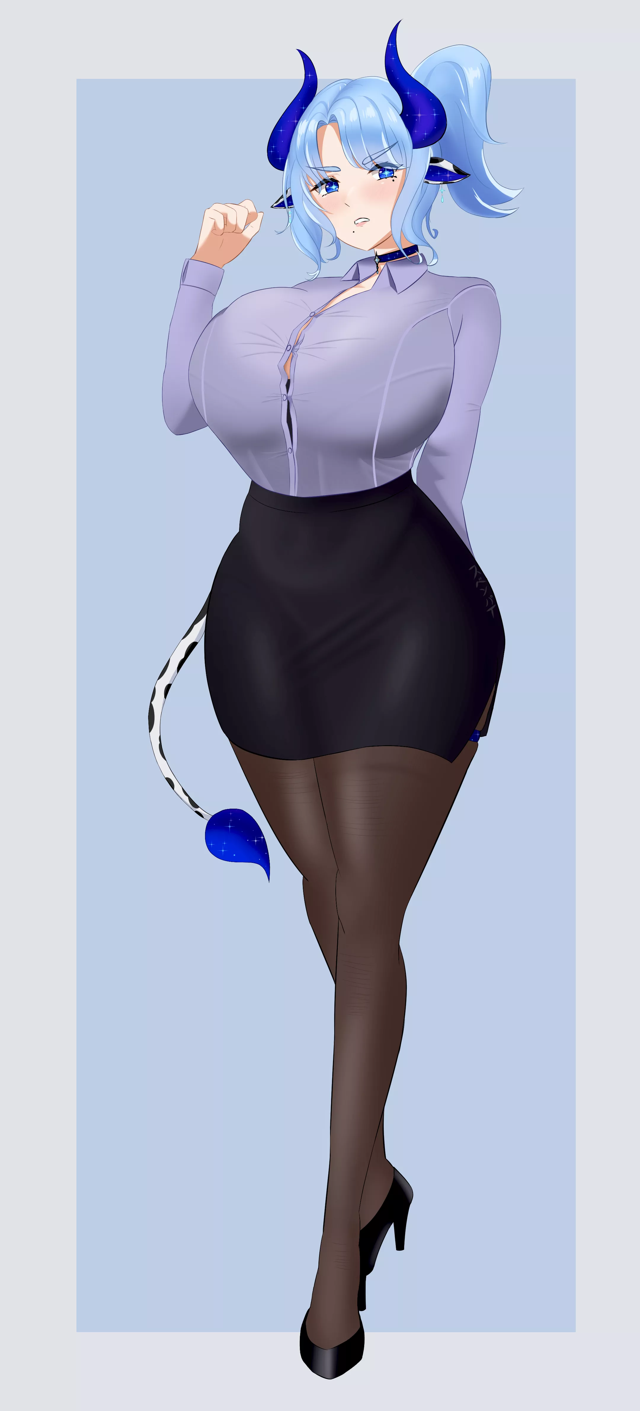 Office Cow [Milky - VTuber] posted by L0MB4X