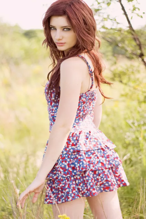 Susan Coffey in short print dress by BadC71